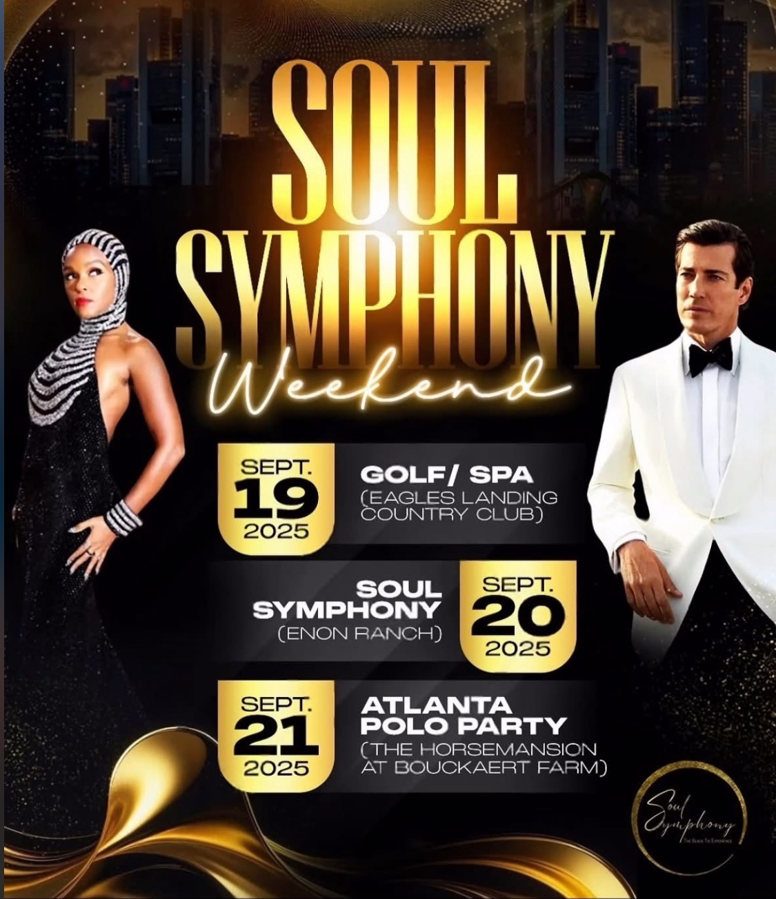 Soul Symphony Weekend event with golf, spa, and polo activities from October 19-21.
